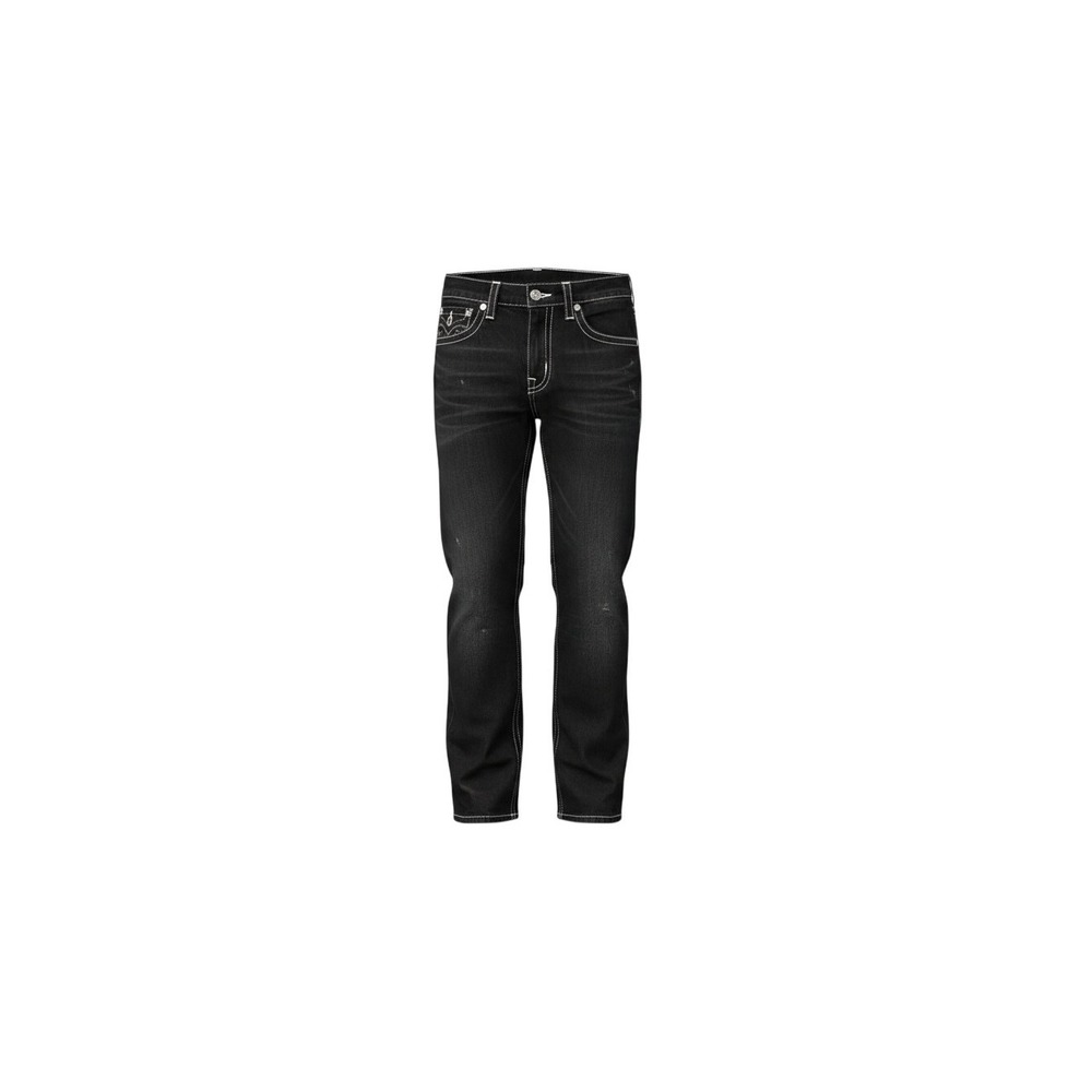 True Religion Skinny Jeans Mens 33 Blue Contrast Stitch Denim Flap Pocket